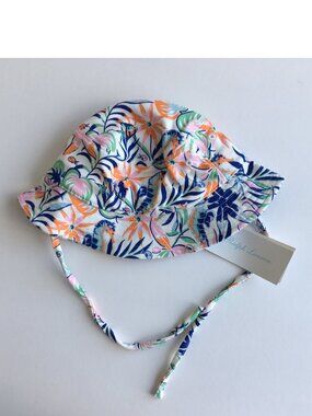 NWT Polo Ralph Lauren Baby Swim Tropical Print Bucket Hat with Drawstring